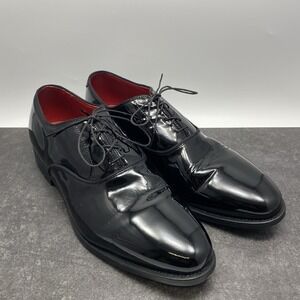 Allen Edmonds Kendall Men's 12 Black Patent Leather Oxford Dress Shoe Made USA